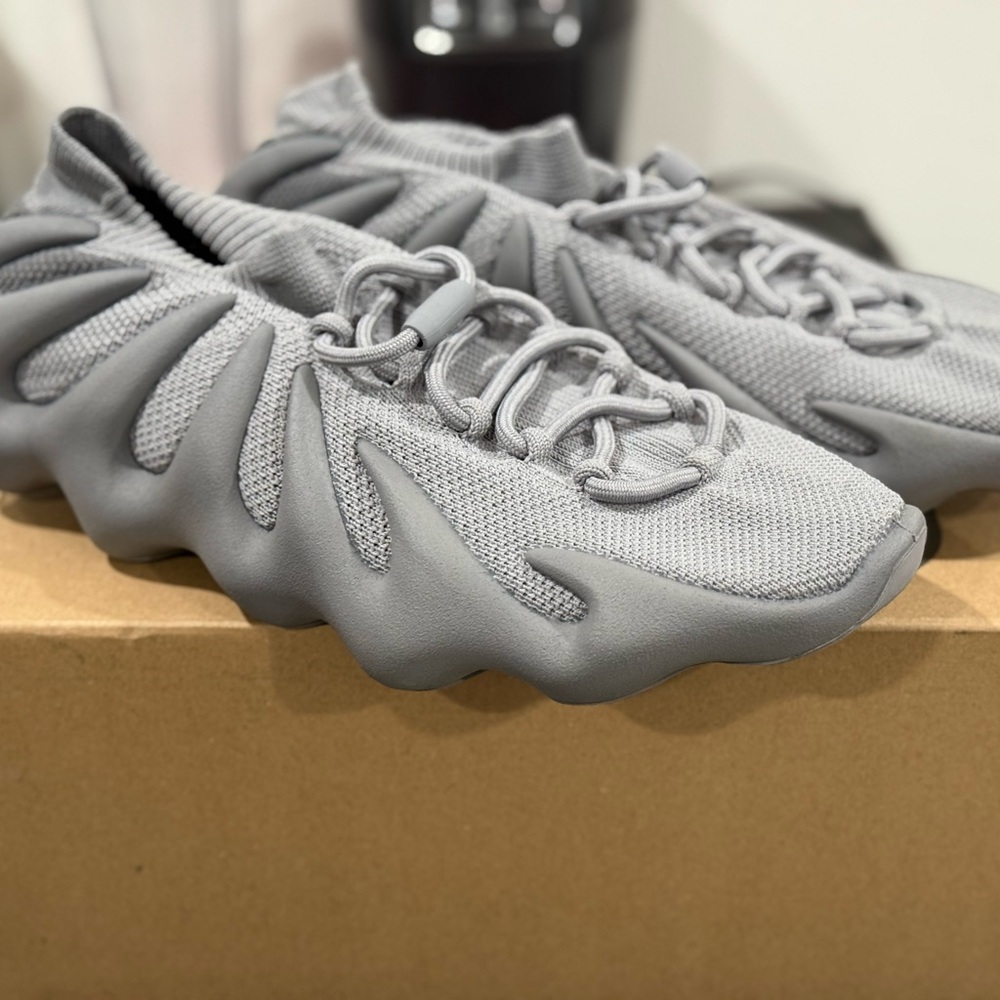 Adidas Gray Athletic Shoes with Unique Sole Design
